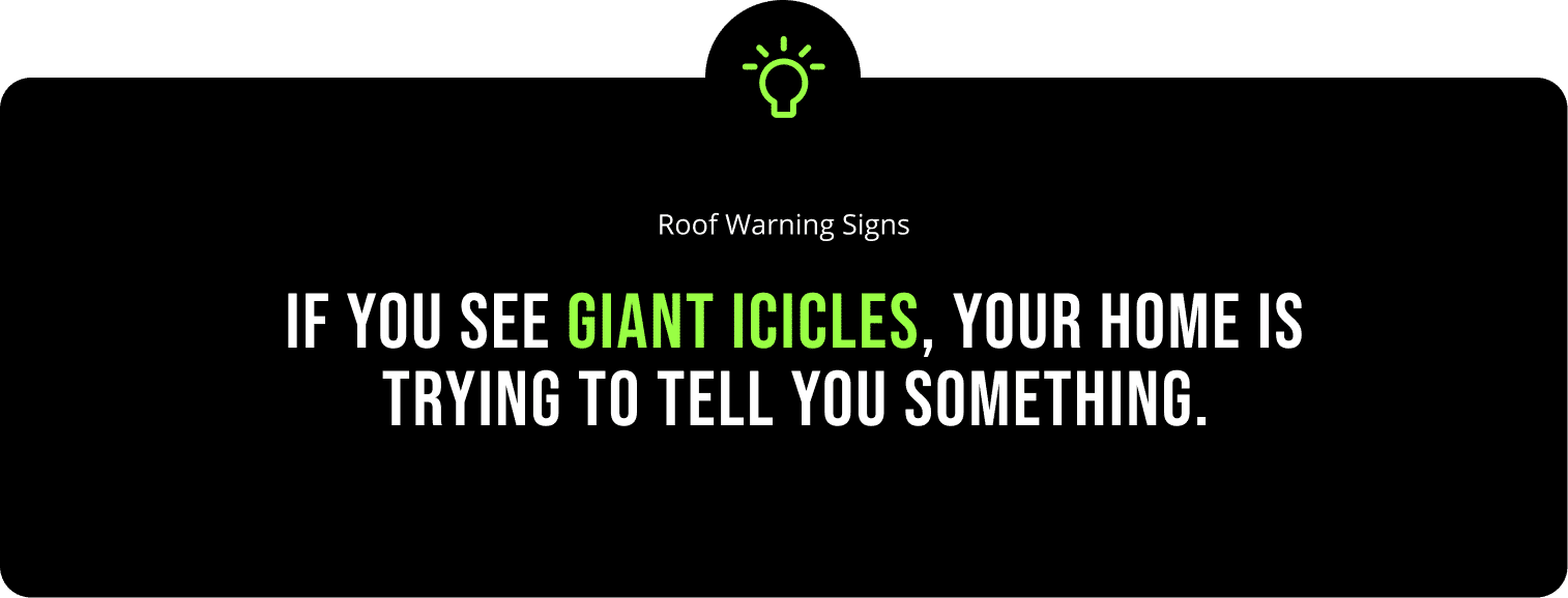 Infographic with what icicles are trying to tell you.
