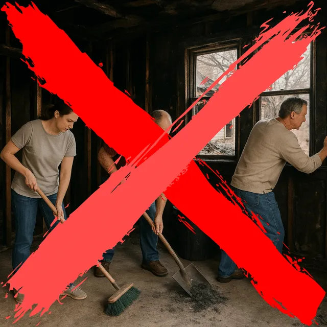 Do not attempt DIY smoke and fire cleanup