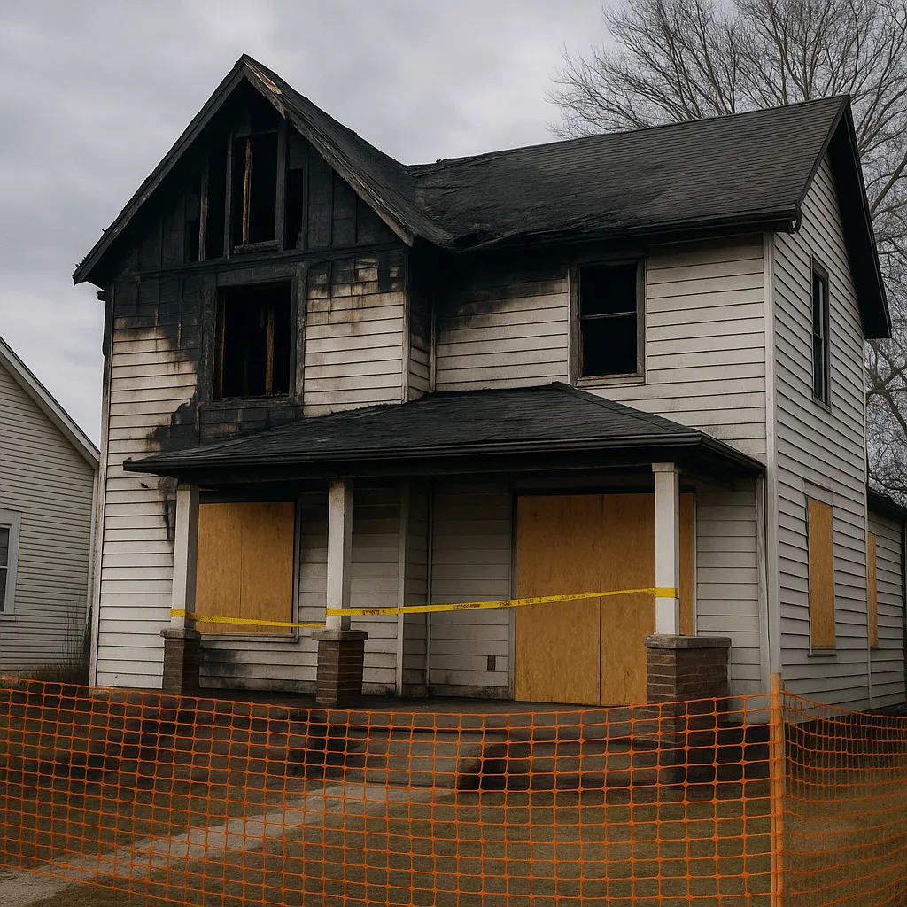 Secure the property after a fire