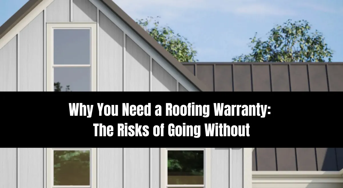 Modern home gable with vertical siding and metal roof — Why You Need a Roofing Warranty: The Risks of Going Without